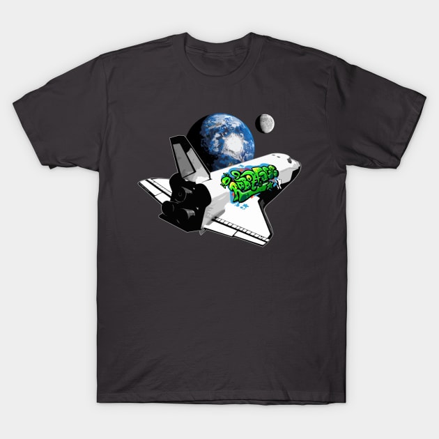 Space Graffiti T-Shirt by robotface